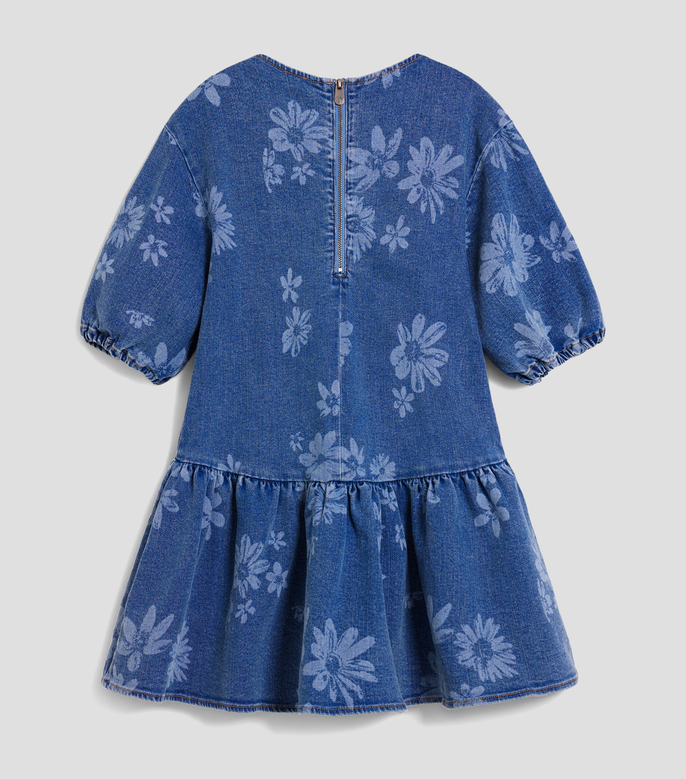 Vestido en mezclilla estampado Niña